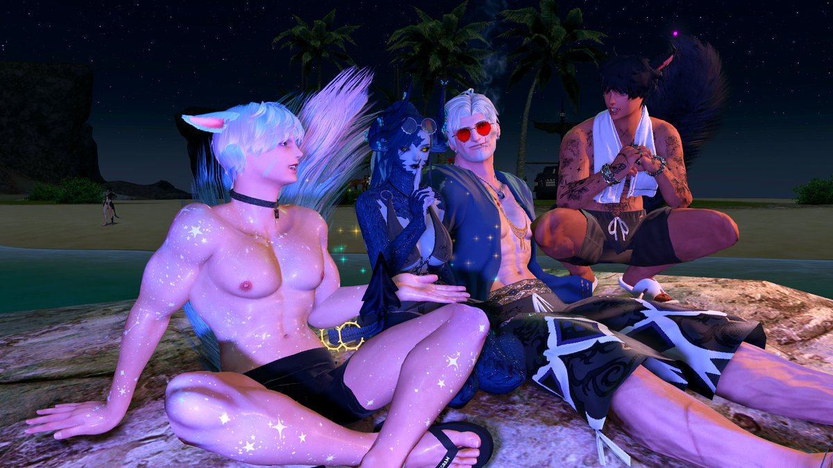Yukitarius's tweet photo. Our little secret.
#ffxivsummerbash 
#GPOSERS | #FFXIV | #Eorzeaphotos | #Miqote | #Au_ra | #Hyur https://t.co/Ll1F3cWIMB