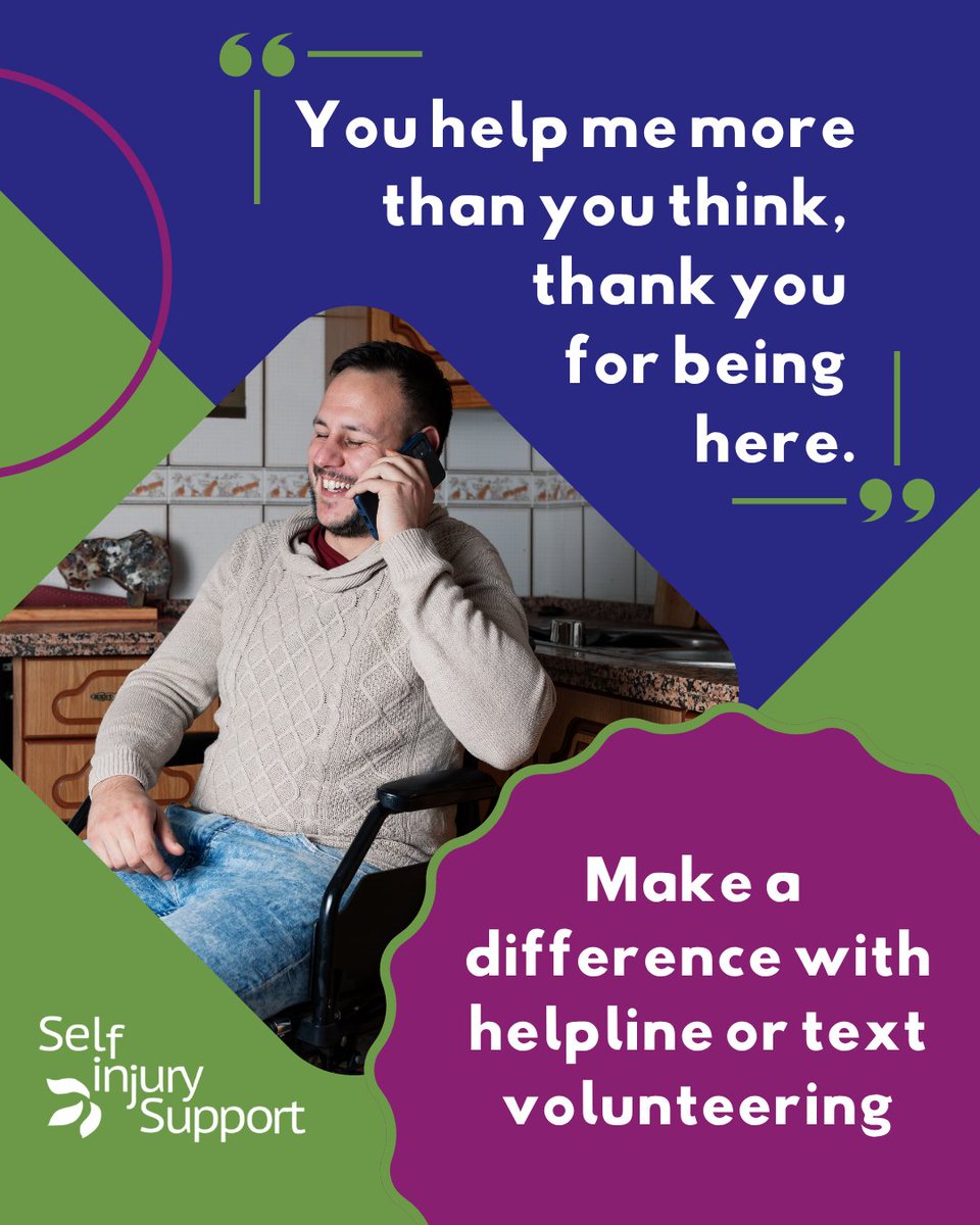 Bristol 📣 We need 8 new Helpline Volunteers to offer a lifeline to someone who needs it.

You can make a real difference for people affected by SH from our central Bristol office.

Ready to help? Apply here 👇selfinjurysupport.org.uk/support-servic…
