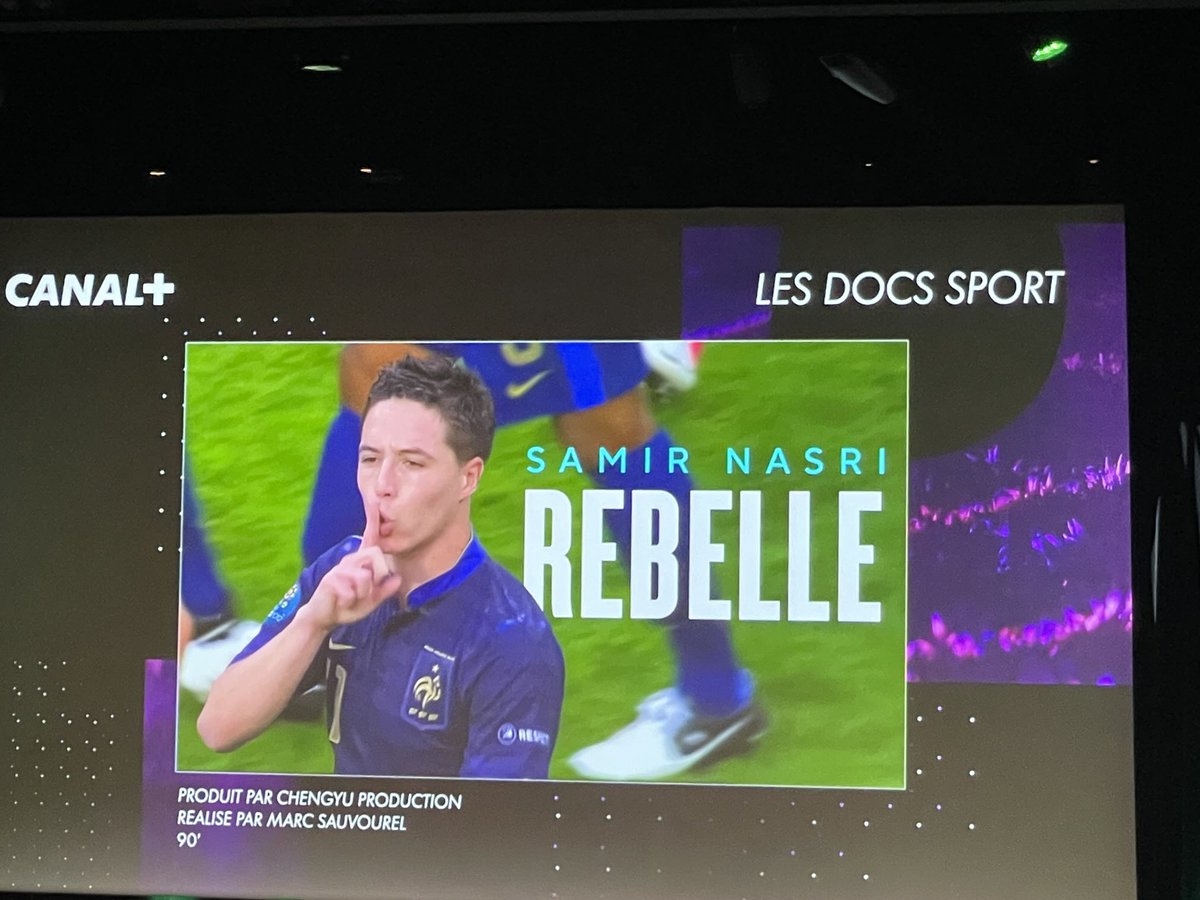 Hâte de découvrir cela sur ⁦<a href="/canalplus/">CANAL+</a>⁩ ! Samir Nasri un documentaire de 90 mn pour la #TeamOM et les amoureux de football