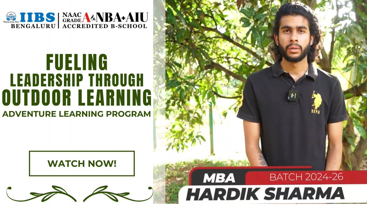 iibsonline's tweet photo. Fueling Leadership through Outdoor Learning | Hardik Sharma - MBA Batch 2024-26
Watch Now... https://t.co/egIZ4oMtHX

#AdventureLeadership #OutdoorLearning #PushYourLimits #TeamworkGoals #thrilled #IIBSBangalore #UnforgettableMoments #adventuretime #outdooradventure #Bangalore https://t.co/nFv6mYxTXe