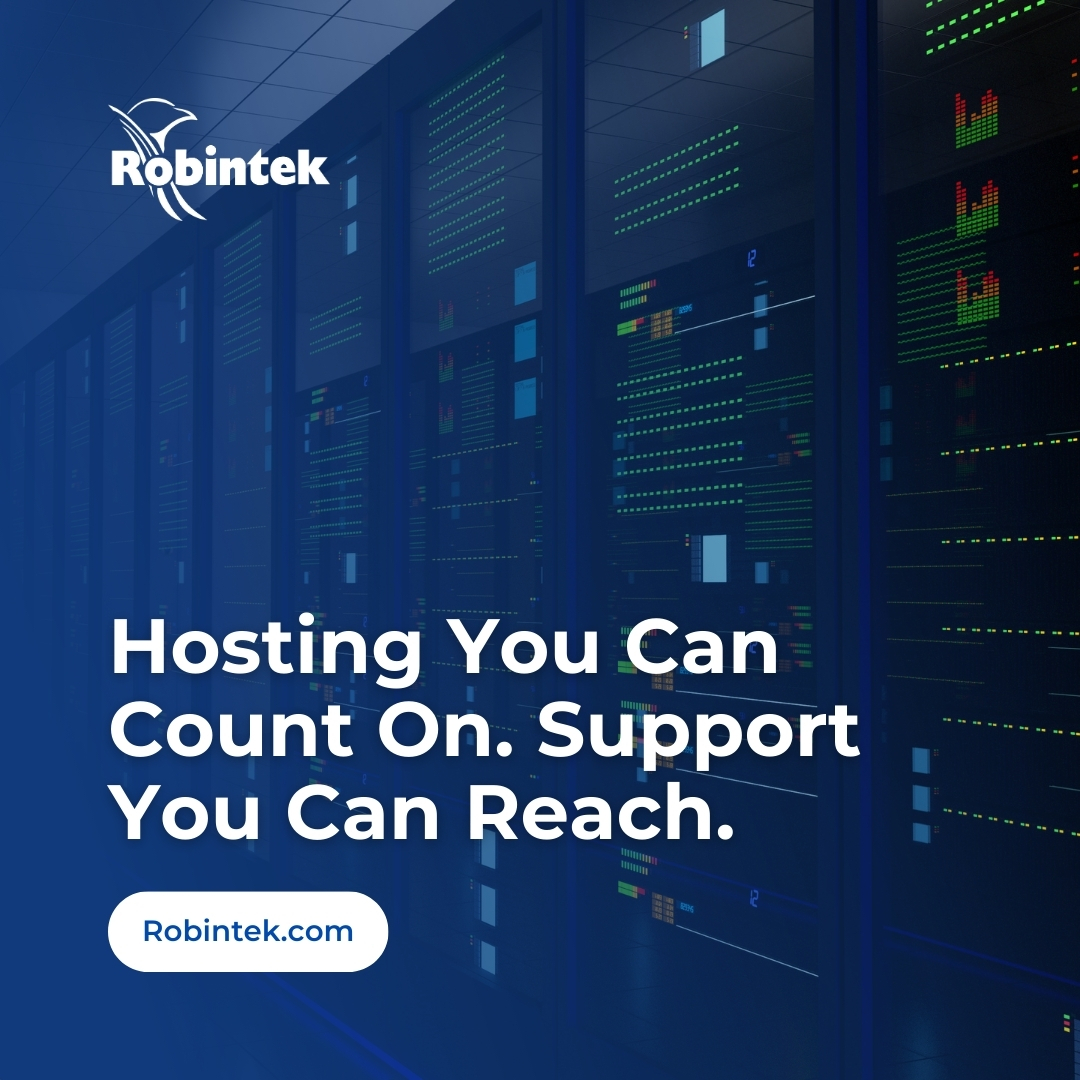 robintek's tweet image. Your business deserves web hosting that just works. Robintek provides:
• 99% uptime guarantee
• Redundant data centers
• Faster response times
• Full support from real people

Reliable, secure hosting—done right. tinyurl.com/4yarhmud
#WebHostingSolutions #Robintek