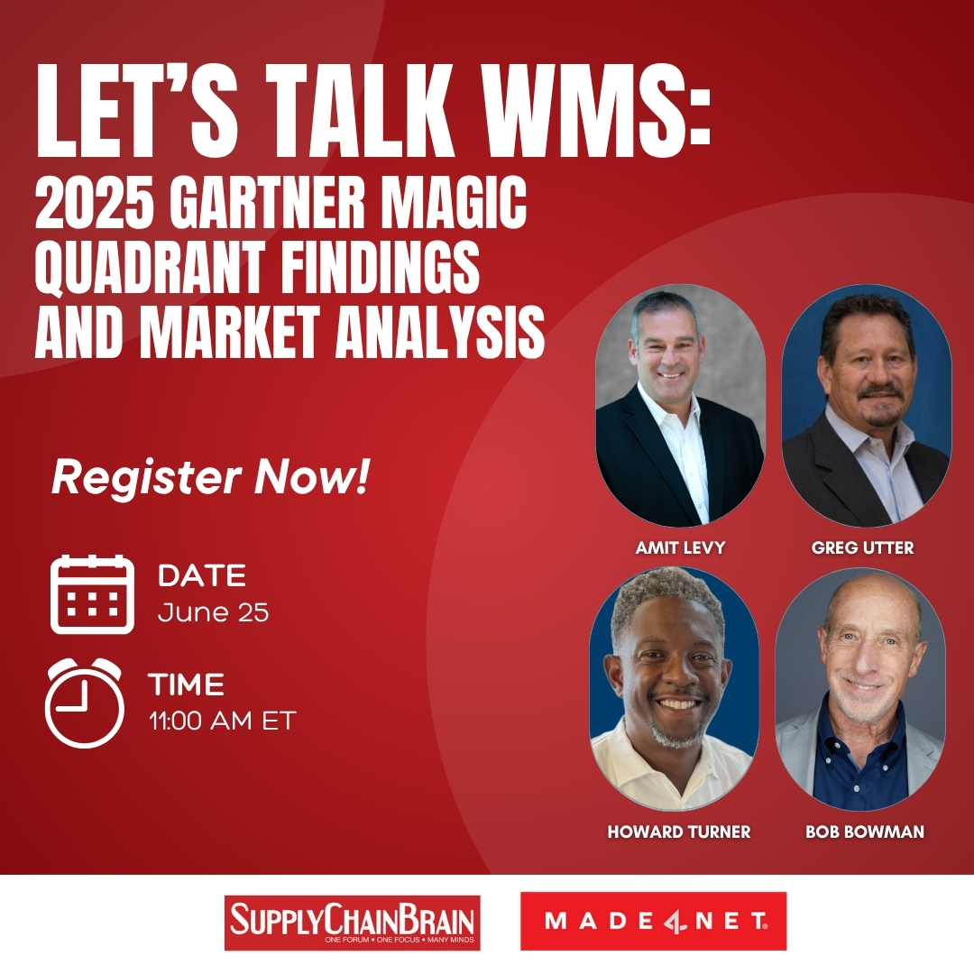 SCBrain's tweet photo. Register Now: https://t.co/w4rfEwGpLZ
Between automation and AI, warehouse tech is evolving fast. Join tomorrow’s webinar to explore the WMS trends shaping 2025 and beyond. See you there! #digitalnetwork #digitaltradenetwork #digitalsupplychain #made4net #supplychainbrain https://t.co/Kx7yGS6VbL