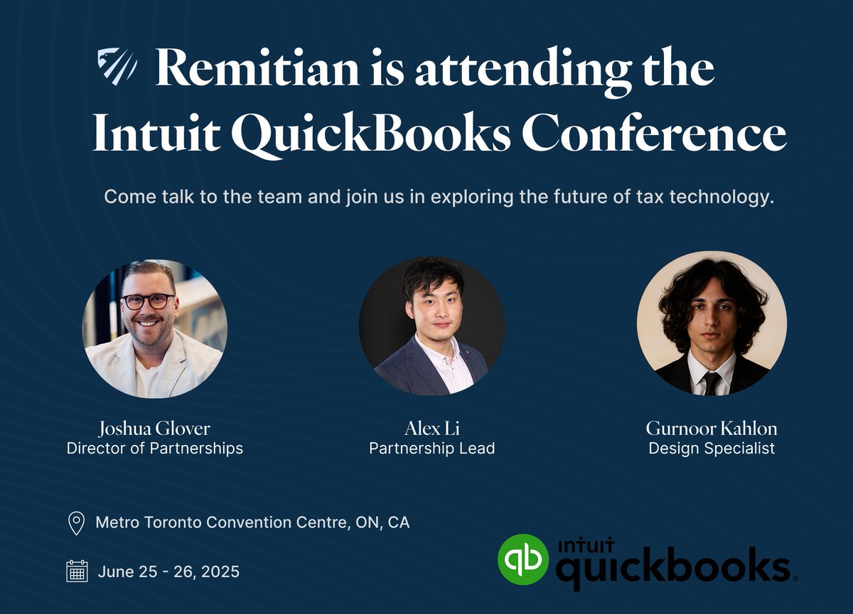 Remitian_app's tweet photo. Remitian is coming to QuickBooks Toronto!

We’re excited to connect with Canada’s accounting community and share ideas at one of the top events of the year.

Let’s meet in Toronto 

 #QuickBooksToronto #Remitian #TaxTech https://t.co/r1rWO9JkuU