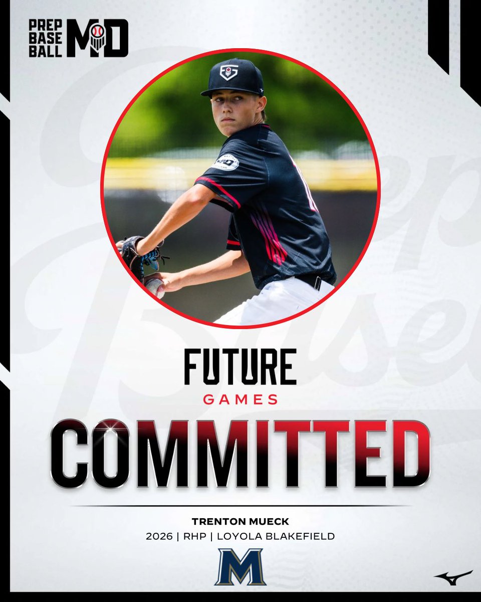 Prep Baseball Maryland (@prepbaseballmd) on Twitter photo 🚨#PBFG24 Commitment Alert 🚨
The 6th member of Team Maryland is off the board.
‘26 RHP Trenton Mueck has announced his commitment to Mount St. Mary’s.
See the <a href="/Mount_BSB/">Mount St. Mary's Baseball</a> commit's full profile ⬇️
loom.ly/I0Z3ipQ
<a href="/prepbaseball/">Prep Baseball</a> || <a href="/JNaill8/">Jamie Naill Jr</a> || <a href="/LedgerPBR/">Cole Ledger</a> 🚨#PBFG24 Commitment Alert 🚨
The 6th member of Team Maryland is off the board.
‘26 RHP Trenton Mueck has announced his commitment to Mount St. Mary’s.
See the <a href="/Mount_BSB/">Mount St. Mary's Baseball</a> commit's full profile ⬇️
loom.ly/I0Z3ipQ
<a href="/prepbaseball/">Prep Baseball</a> || <a href="/JNaill8/">Jamie Naill Jr</a> || <a href="/LedgerPBR/">Cole Ledger</a>