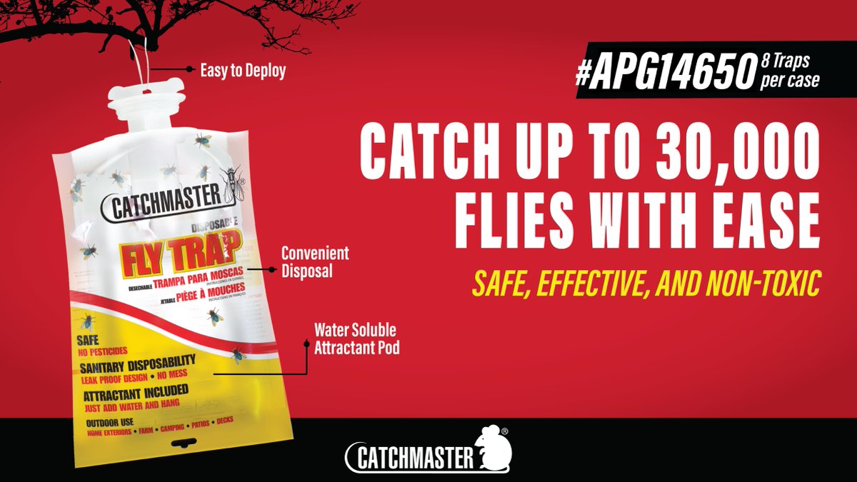 Forshaw_Inc's tweet image. Heavy fly pressure? Handle it like a pro.
Catchmaster Disposable Fly Traps capture up to 30,000 flies with a food-based attractant—perfect for barns, dumpsters, and outdoor zones.

If you&apos;re looking for fly control that truly makes your job easier, stick with @Catchmaster.