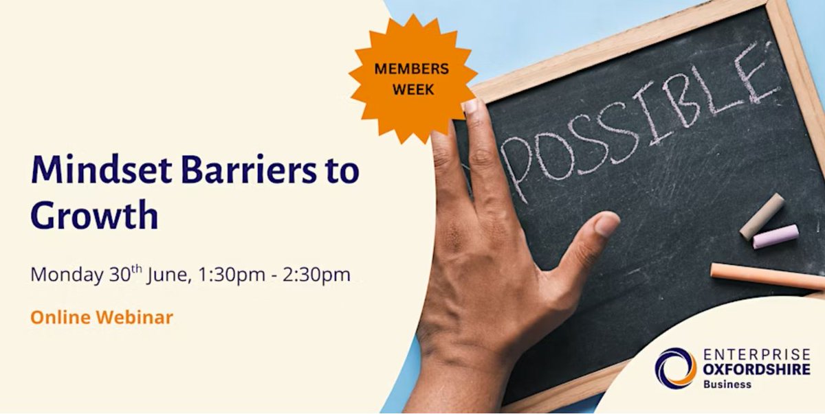 Is your mindset holding your business back? Join us to explore the hidden barriers that could be limiting your growth — and how to overcome them. Reserve your spot: eventbrite.co.uk/e/mindset-barr…
