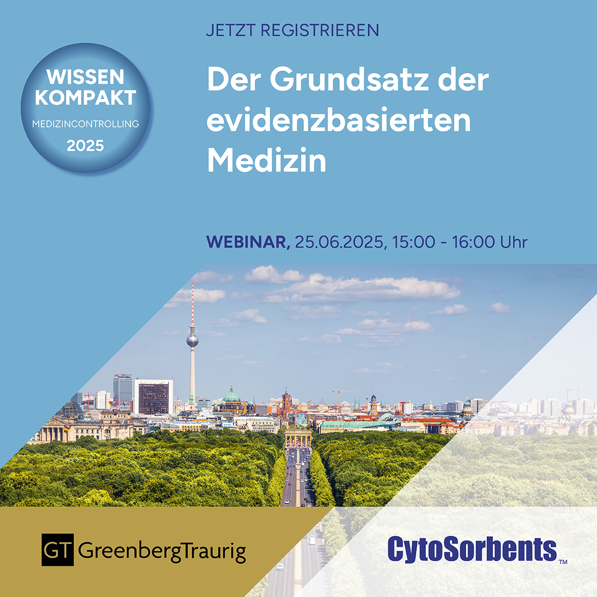 CytoSorbents (@cytosorbents) on Twitter photo 📢 Final Reminder: Morgen Wissen kompakt – #Medizincontrolling
🗓 Morgen, 25. Juni 2025
⏰ 15:00 – 16:00 Uhr
➡️ Jetzt noch anmelden und dabei sein! cyto.news/medcon/jun2025
Mit Dr. iur. Christian Rybak, Dr. med. Volker Humbert & Franziska Preissing
#CytoSorb #Krankenhaus #Medtec 📢 Final Reminder: Morgen Wissen kompakt – #Medizincontrolling
🗓 Morgen, 25. Juni 2025
⏰ 15:00 – 16:00 Uhr
➡️ Jetzt noch anmelden und dabei sein! cyto.news/medcon/jun2025
Mit Dr. iur. Christian Rybak, Dr. med. Volker Humbert & Franziska Preissing
#CytoSorb #Krankenhaus #Medtec