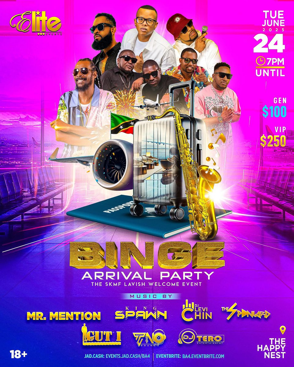 🎷🌴🍹 Get in, Music Lovers! 

We’re going to BINGE Arrival Party this evening! 💃🏽🕺🏽🪩

🎟️ Only a few tickets left — snatch yours before they vanish: events.jad.cash/BA4