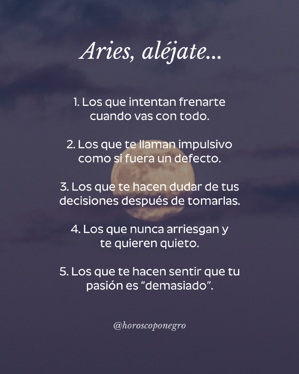Toma nota, Aries ⚠️