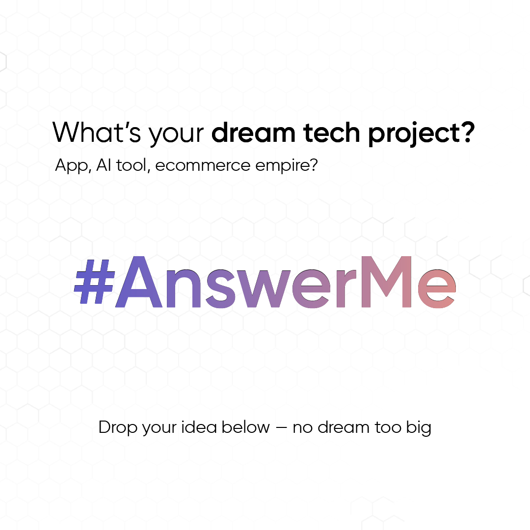softwarewow_'s tweet image. 💡 What’s your dream tech project? App, AI tool, ecommerce empire? Drop your idea below — no dream too big 👇 🌐 bit.ly/3E0DHar
 #AnswerMe #TechDreams #SoftwareWOW #BuildWithUs #WOWStack #JuneEngage