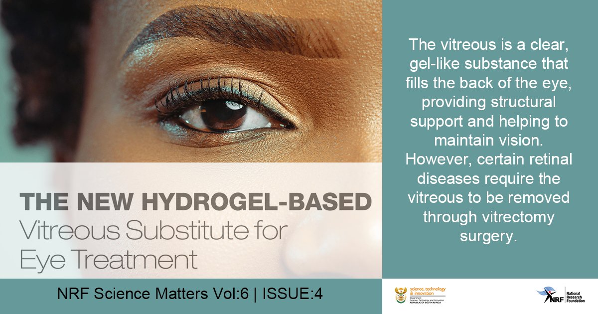 NRF_News's tweet image. #NRFScienceMatters | The goal of this NRF-funded research was to develop a thermoresponsive hydrogel-based vitreous substitute that can mimic the natural vitreous while also acting as a drug delivery system. 

Full article here: nrf.ac.za/science-matter…