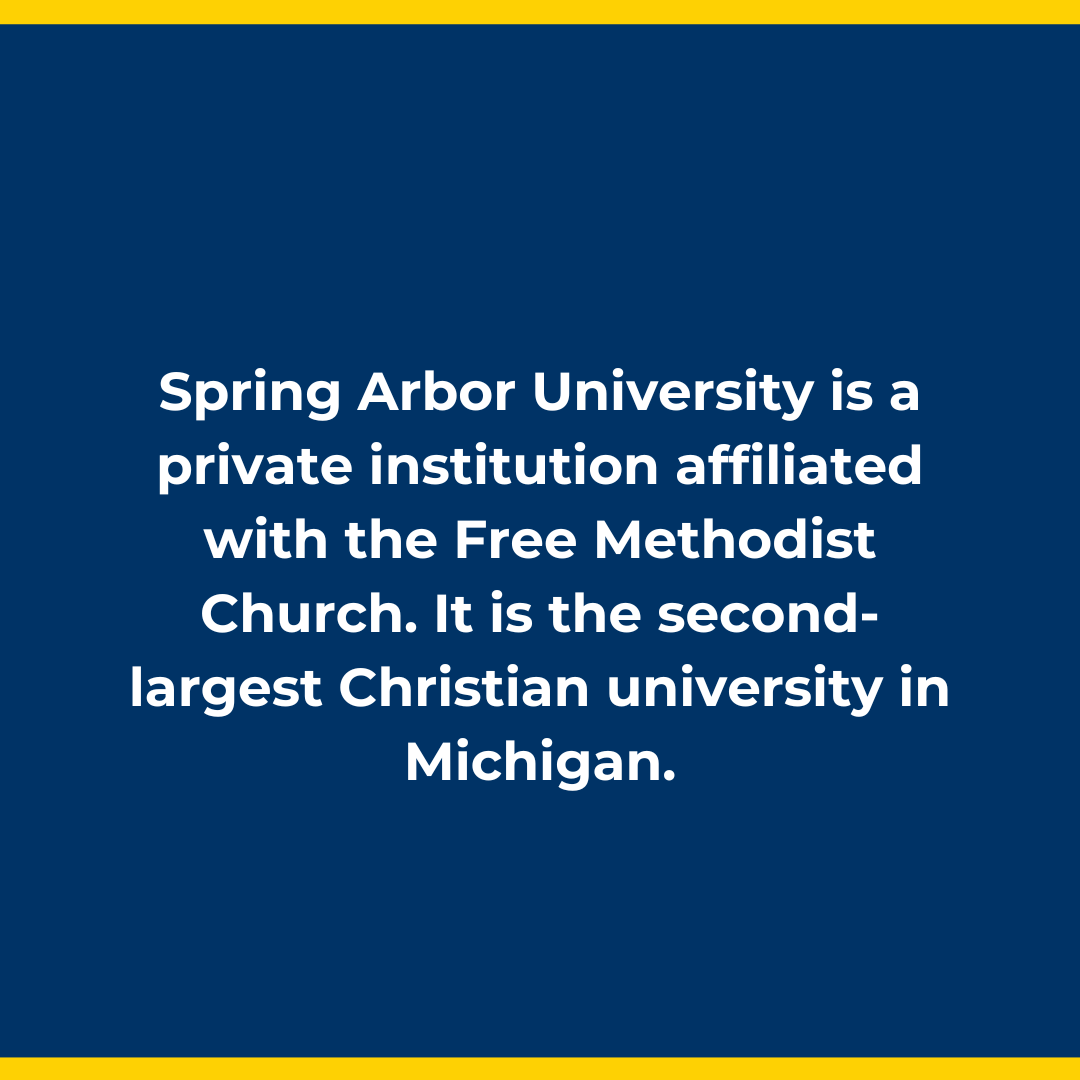 StudyMichigan's tweet image. In 2025, U.S. News &amp;amp; World Report ranked SAU as one of the top Regional Universities for the 16th consecutive year. The university also received 2025 rankings by U.S. News in Best Colleges for Best Value Schools and Top Performers on Social Mobility.

studymichigan.us/spring-arbor-u…