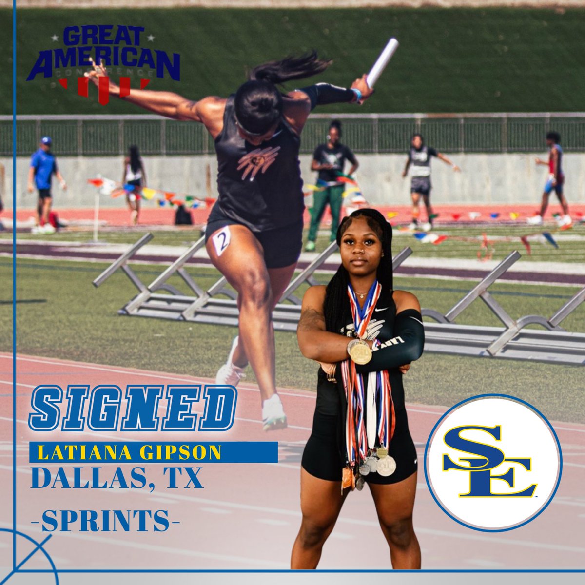 SavageStormXCTF's tweet photo. Kicking off our incredible ✍️ #classof2025#

Let’s welcome Area 100m and 200m Champion Latiana Gipson!⚡️
She joins us from Dallas South Oak Cliff High School and boasts personal records of 7.83s - 60m, 11.90s- 100m, 24.73- 200m, 39.30m Discus and 12.00m in the shot Put⚡️ https://t.co/GAKrTfTJ1u