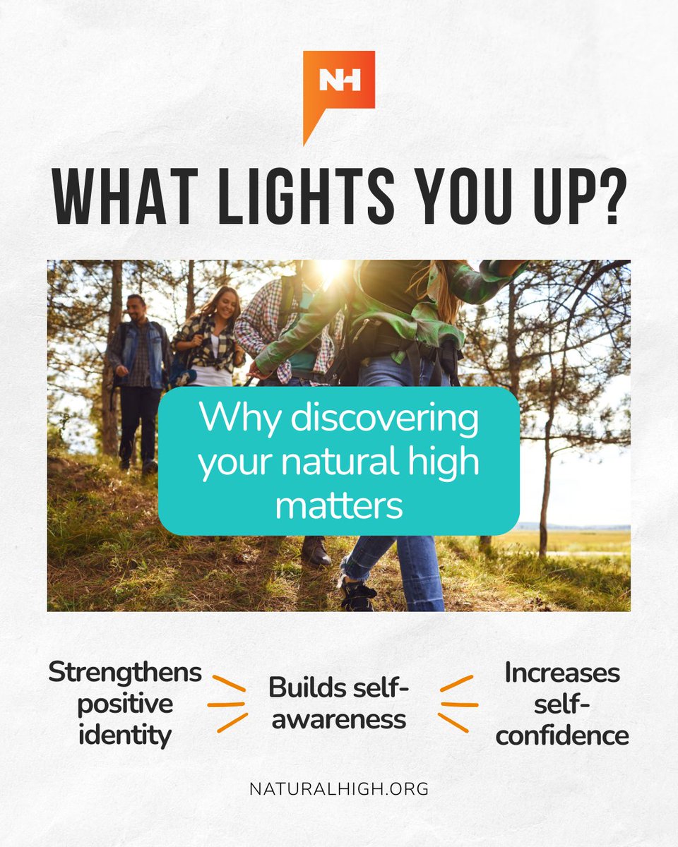 NaturalHigh's tweet image. When young people connect with their passions they build resilience and a stronger sense of self.
When students know what lights them up, they’re more motivated to stay on a positive path.
Read the full list of activities here: bit.ly/43YgDlR