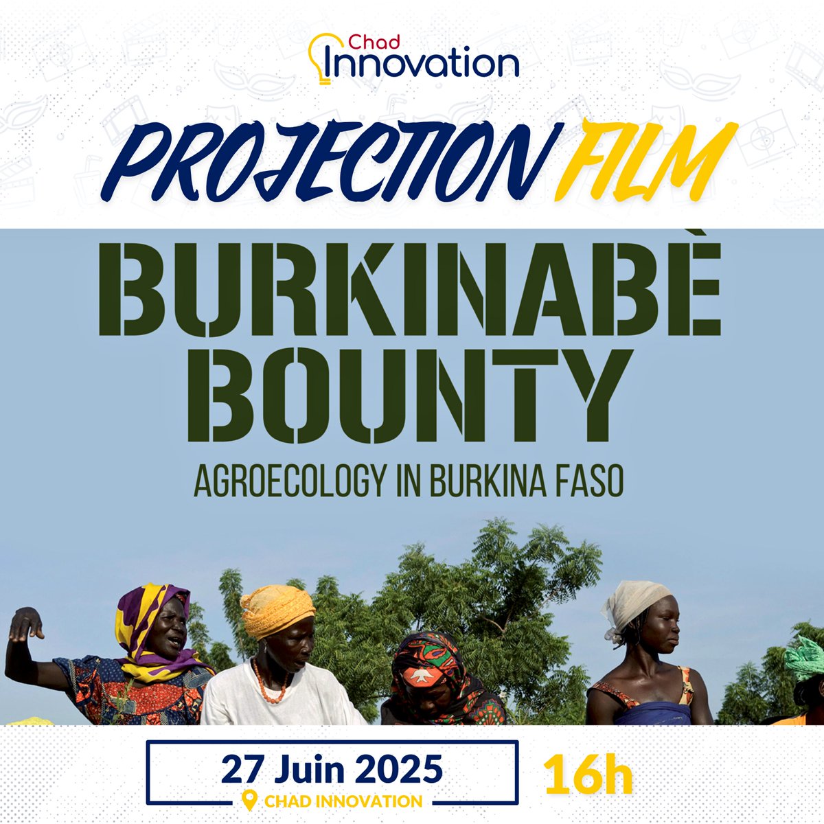 🎬Join us for Burkina Bounty by activist-filmmaker Iara Lee - a powerful film on youth-led ecological resistance in Burkina Faso🌱💪
📅June 27, 3PM
📍Chad Innovation Hub
💬Screening + discussion
#Agroecology #YouthInAction #EcologicalResistance <a href="/FrancisUNDP/">Francis James</a> <a href="/NTikum/">Njoya Tikum 🇺🇳🫱🏼‍🫲🏽🇸🇳🕊️</a> <a href="/AUEUYouthLab/">AU-EU Youth Lab</a>