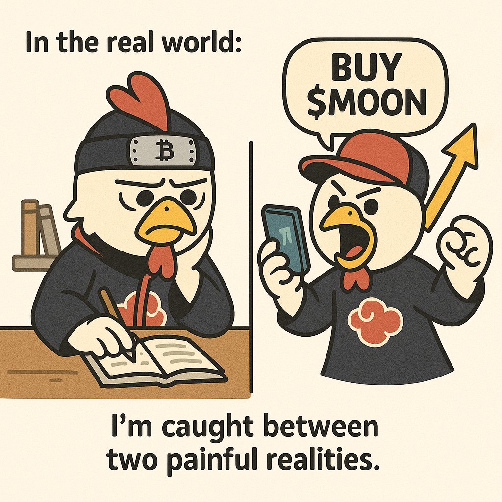 ImChinin's tweet photo. In the real world: hard work, study, discipline.
In crypto: people buy tokens from capslock tweets and get rich.

#memecoin #Altcoins #CryptoTrading https://t.co/hdpBZV95QN