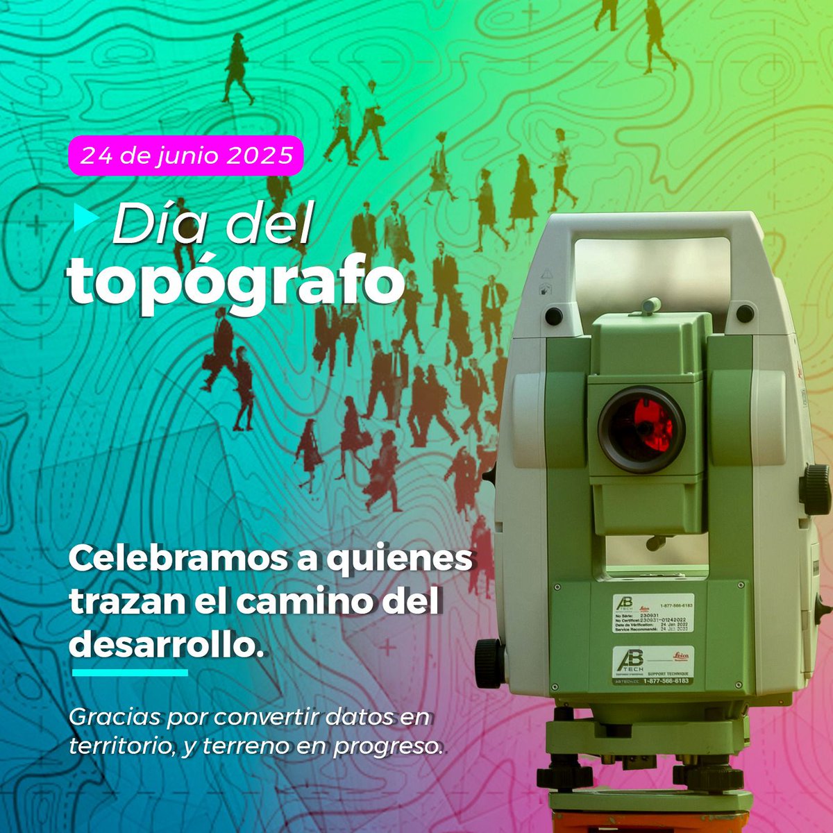 Cada obra, camino y ciudad empieza con la mirada precisa de un topógrafo.

Hoy celebramos a quienes hacen posible el desarrollo territorial de forma técnica, ética y responsable.

¡Feliz Día del Topógrafo!
#DíaDelTopógrafo #TopografíaColombiana #TerritorioYDesarrollo