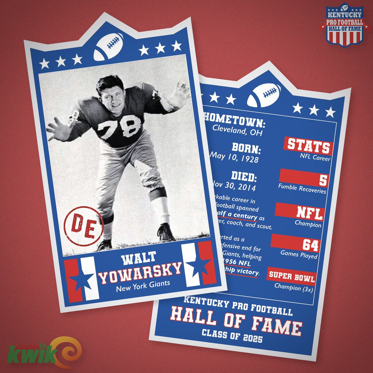 The next member of the Kentucky Pro Football Hall of Fame Class of 2025: 𝐖𝐚𝐥𝐭 𝐘𝐨𝐰𝐚𝐫𝐬𝐤𝐲
↳Learn more: kyprofootballhof.org/hof/walt-yowar…
