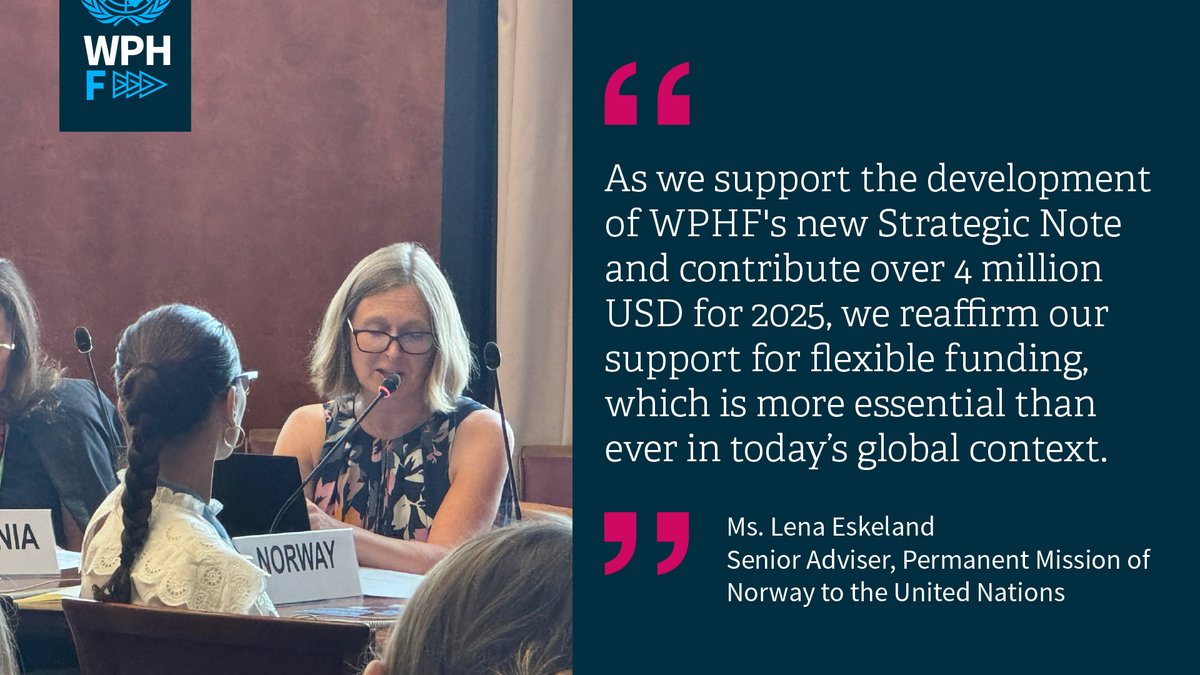 Women's Peace & Humanitarian Fund (@wphfund) on Twitter photo "#Norway’s commitment to <a href="/wphfund/">Women's Peace & Humanitarian Fund</a> is rooted in our belief in women’s participation in peace & reconciliation processes," said <a href="/LenaEske/">Lena Eskeland</a>, praising the Fund for "providing the tools to make localization a reality & align their multilateral efforts with real needs on the ground." "#Norway’s commitment to <a href="/wphfund/">Women's Peace & Humanitarian Fund</a> is rooted in our belief in women’s participation in peace & reconciliation processes," said <a href="/LenaEske/">Lena Eskeland</a>, praising the Fund for "providing the tools to make localization a reality & align their multilateral efforts with real needs on the ground."