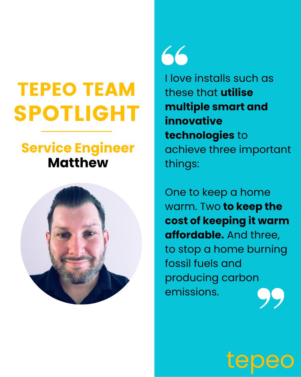 Spotlight on one of our fantastic tepeo service engineers! 🌟

Matthew shares why he’s so passionate about ZEB technology - a clever solution that keeps your home warm, lowers your energy bills, and supports a greener future. 🌍
