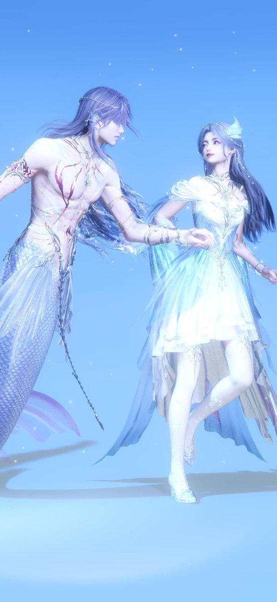 ceaberries's tweet photo. @Love_Deepspace the sweetest sea god and his bride!! #MerlingBond https://t.co/l2BnvE3Sfp