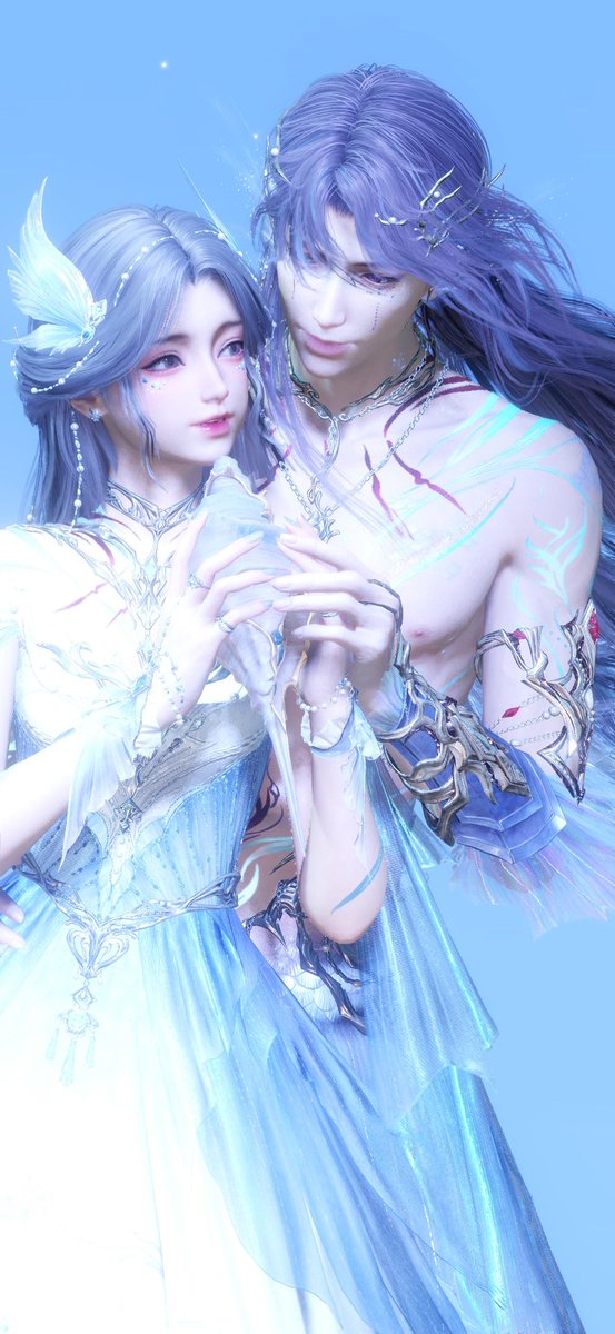 ceaberries's tweet photo. @Love_Deepspace the sweetest sea god and his bride!! #MerlingBond https://t.co/l2BnvE3Sfp