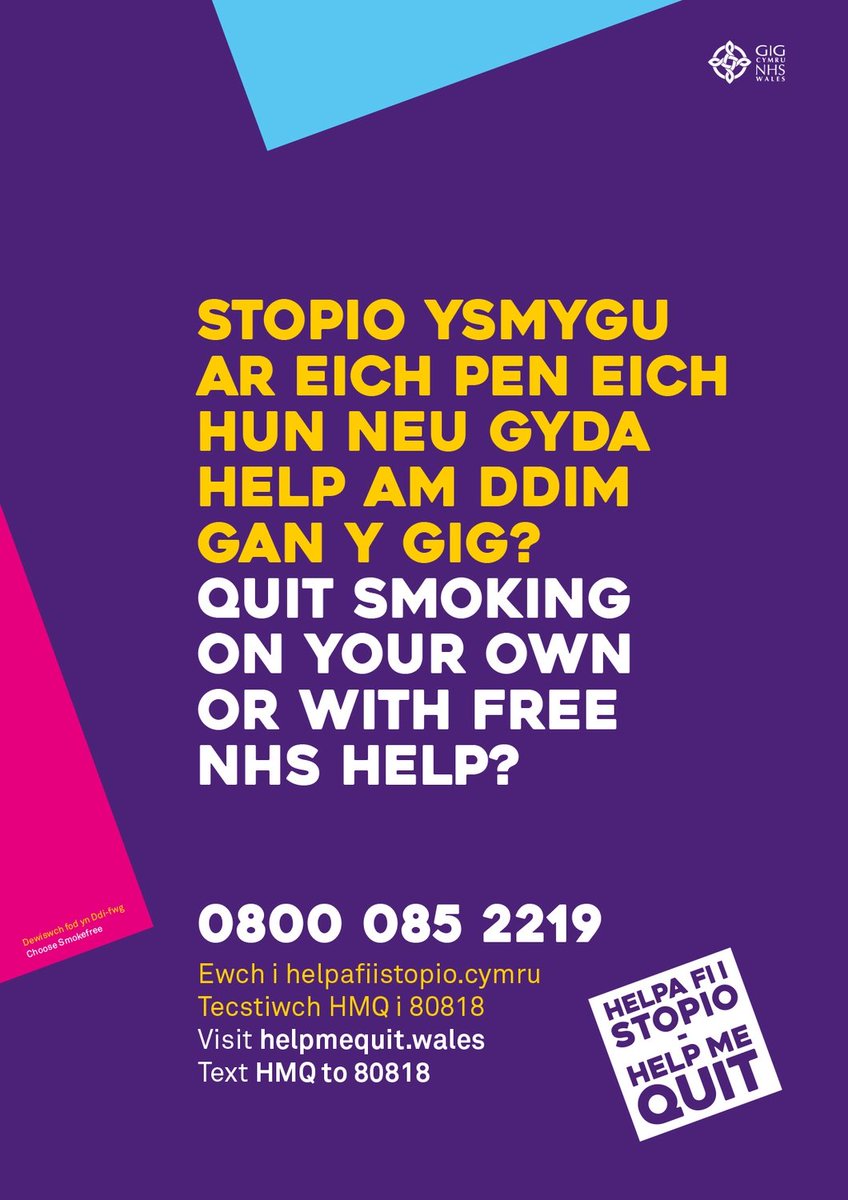Dementia Hwb Swansea (@dementiahwb) on Twitter photo Smoking increases your likelihood of dementia later in life.
You’re 3x more likely to quit with free NHS support.
💬 Text HMQ to 80818
🌐 helpmequit.wales
#HelpMeQuit #DementiaPrevention #brainhealth
<a href="/SwanseabayNHS/">Swansea Bay NHS</a> <a href="/HelpMeQuitWales/">NHS Help Me Quit</a> Smoking increases your likelihood of dementia later in life.
You’re 3x more likely to quit with free NHS support.
💬 Text HMQ to 80818
🌐 helpmequit.wales
#HelpMeQuit #DementiaPrevention #brainhealth
<a href="/SwanseabayNHS/">Swansea Bay NHS</a> <a href="/HelpMeQuitWales/">NHS Help Me Quit</a>