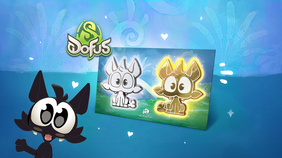 🖤 En un guiño al pin negro de la Convención… ¡Un pack de dos pines de Miaumiau llega a la#AnkamaShop!
🤍 Uno blanco, uno dorado, ambos con dos broches 💛
¿Adorables, dices?  🐾
🛒 ankama-shop.com/en/dofus-goodi…