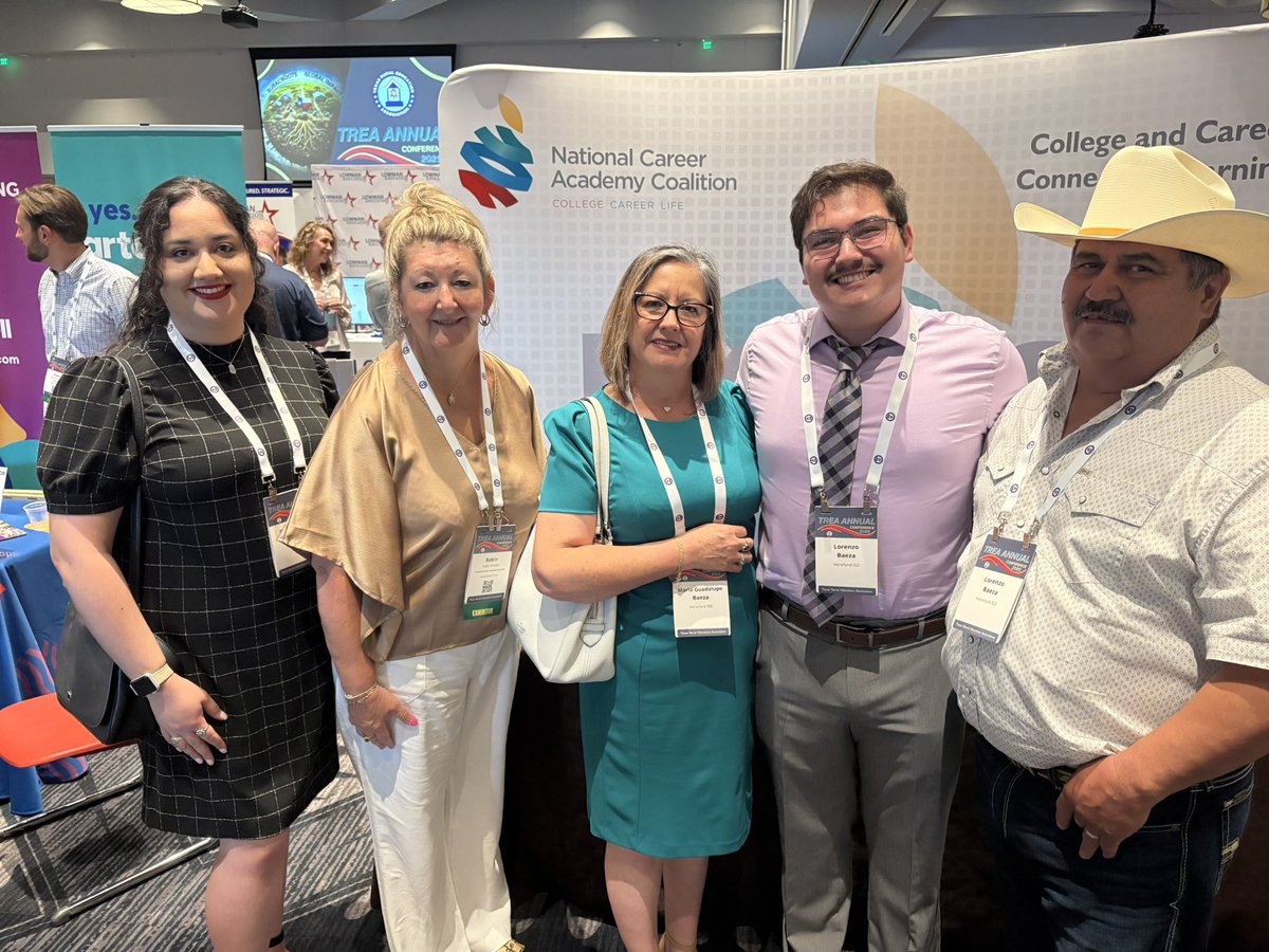RobinShrode's tweet photo. Attending the Texas Rural Education Association conference with Connie Majka on behalf of the @CareerAcadsNCAC! As Chair of the Board of Directors of NCAC, we have found an organization that fits glove in hand with us and our mission for all students! https://t.co/29Fc2wFkKD