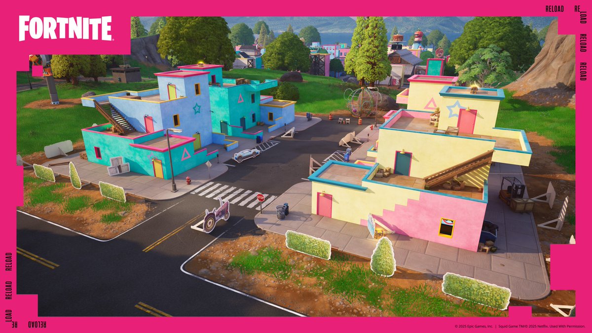 Algunas imágenes del nuevo mapa de Recarga X Squid Game

#Fortnite #SquidGame