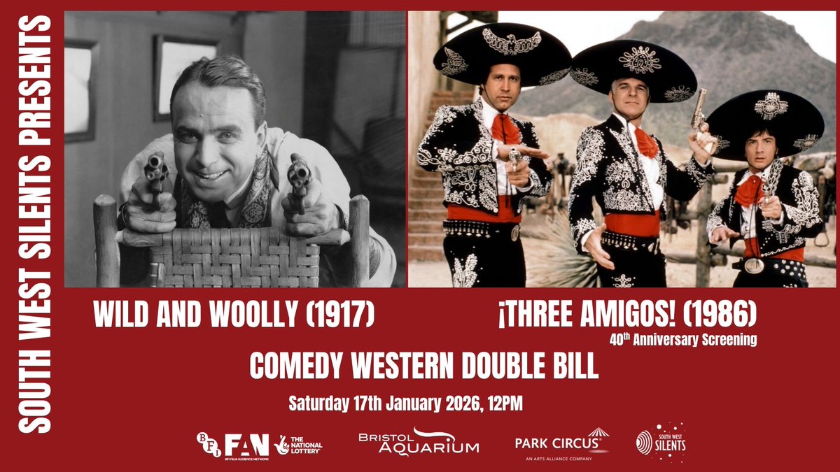 SWSilents's tweet image. Hey #Bristol! Have you got tickets for our next set of #SilentFilm events @MegascreenBri yet?! Expect, comedy, action and romance:
Wizard of Oz Double Bill: ti.to/film-noir-uk/w…
WW1 Double Bill: ti.to/film-noir-uk/w…
Comedy Western Double Bill: ti.to/film-noir-uk/w…