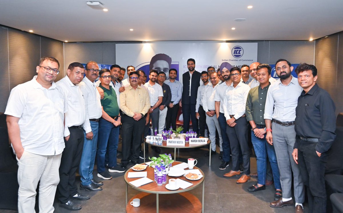 ICC_Chamber's tweet photo. ICC North Bengal Chapter hosted a dynamic Members Meet featuring Mr. Parthiv Neotia, Vice President, ICC — an inspiring evening filled with cross-sectoral insights, thought-provoking ideas, and meaningful dialogue.
@AmbujaNeotia
#ICCNorthBengalChapter #MembersMeet #ParthivNeotia #CrossSectoralInsights #ThoughtLeadership #BusinessNetworking #CorporateDialogue #IndustryInsights