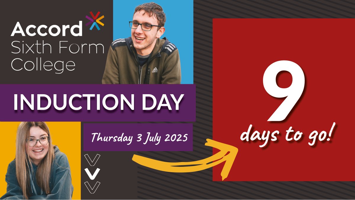 We are excited to welcome new starters for Induction Day! Make sure you fill out the form so we know you’re attending: bit.ly/45GsneY. Missed the deadline to apply? Late applicants can still join us for induction - email enquiries@accordsixth.co.uk to find out more.