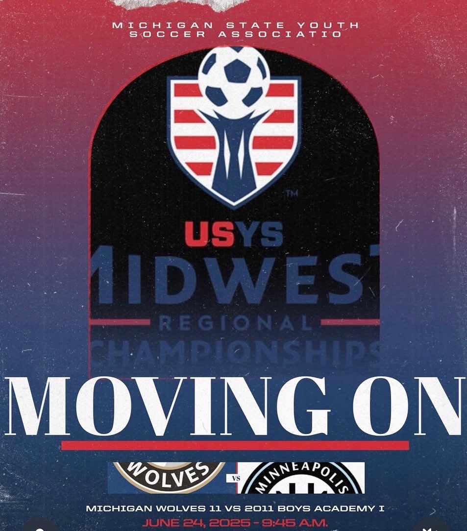 MichWolves1974's tweet image. ⭐️GAME DAY! 
Midwest Regional Semifinal

Wolves 2011 vs Minneapolis United

⏰ 9:45 AM CST⭐️

#wolvesway ⭐️⚽️🐺