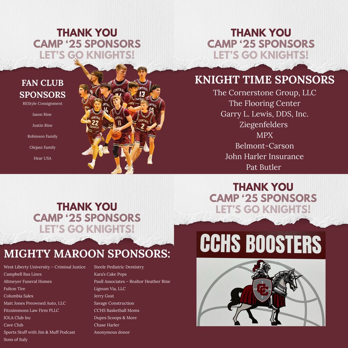 CCHSHoops_'s tweet image. Camp would not be possible without our amazing sponsors….
Thank you!
LGK!🏆