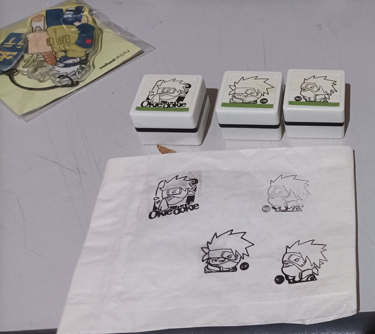 CUMRAGroup's tweet photo. Kakashi Keychain &amp; Stamp via @/wintermelongow https://t.co/IeXRWB6zbJ