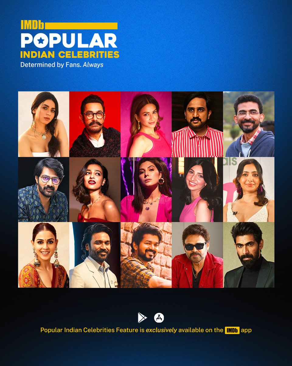 Your favorite Indian celebrities are lighting up IMDb Popular Celebrities list this week!

Don’t miss the complete lineup, only on the IMDb app - available on iOS and Android. 🌟🍿