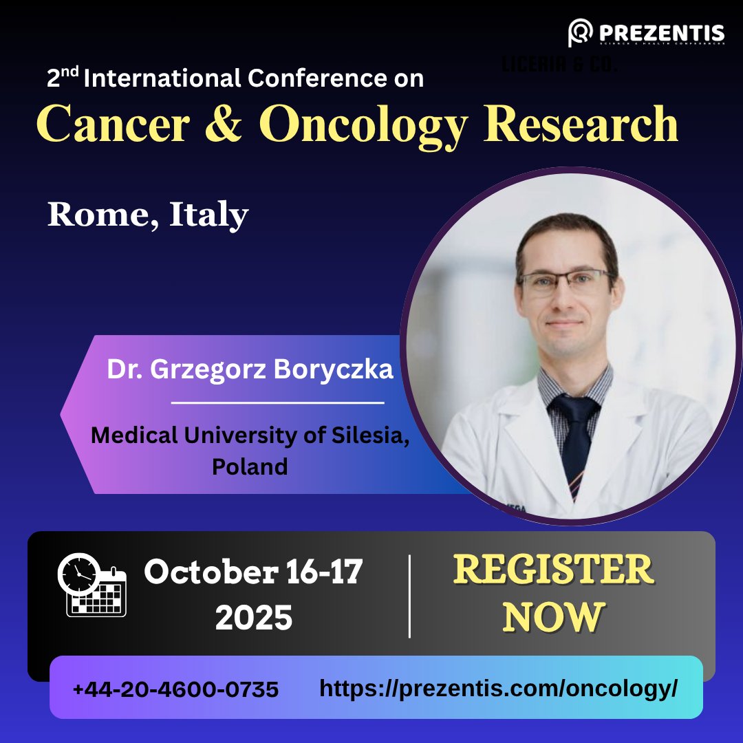 Call for Speakers at #Oncology2025 in Rome, Italy share your Expertise and connect with Researchers!
prezentis.com/oncology/
#OncologyNursing #PediatricOncology #RadiationOncology #Pathology #CancerGeneTherapy #CancerStemCell