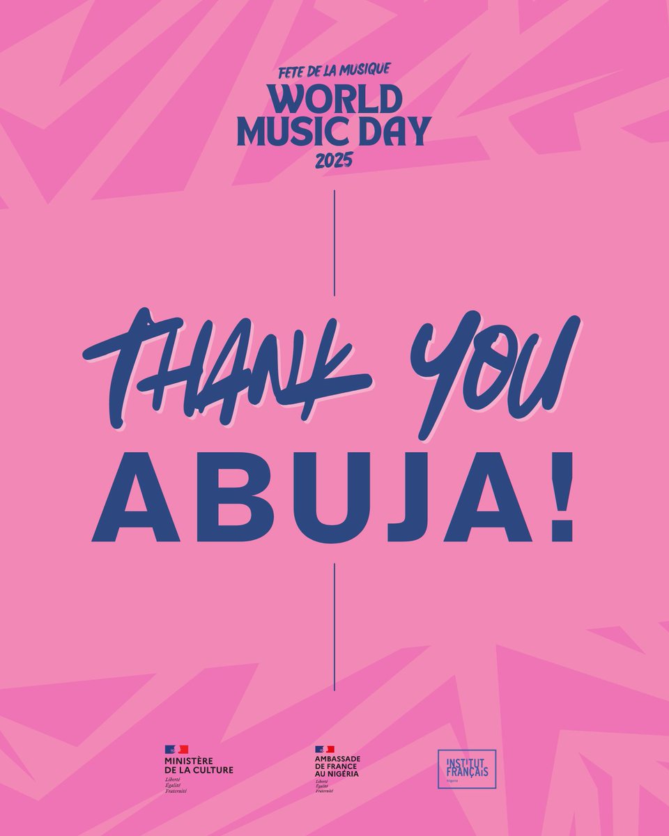 🇫🇷🎶Merci, Abuja! What an unforgettable night! 

Huge thanks to Odenose, Jarell Ebuka, Cef Ashanta &amp; DJ Burna for their magic on stage! 💫 Our amazing audience—you brought energy, love, and vibe. Together, we celebrated music and creativity that unites us. 

#WorldMusicDay2025
