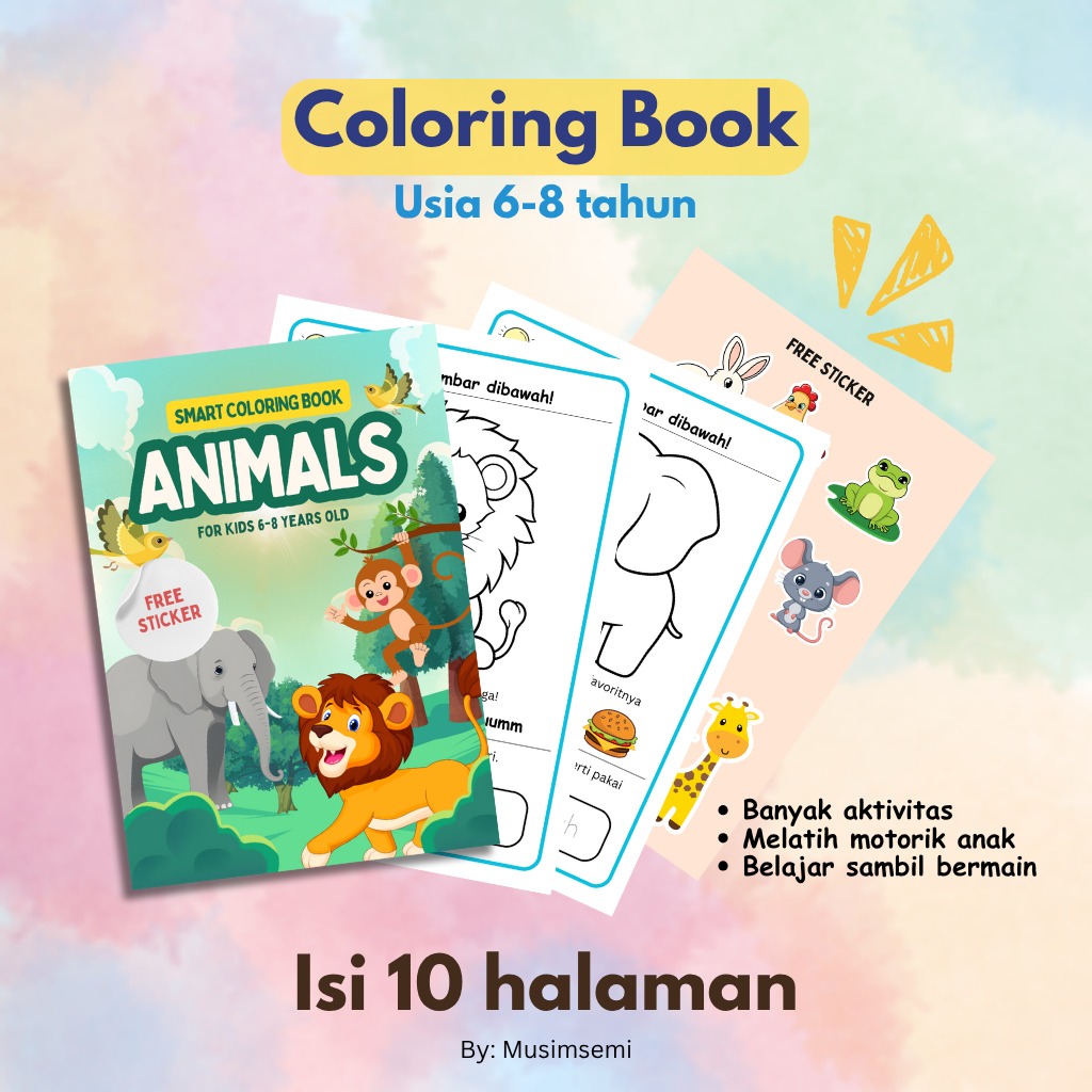 WTS Halloo minnaaa!! 🙋🏻‍♀️✨
Update terbaru di lynk katalog musimsemi nih.. 

🎨🖍️COLORING BOOK ANIMALS yang cocok untuk anak usia 6-8 tahun 🐅🐘

Murce bangett lhoo!! Tertarik? Klik link dibawah 👇🏻
lynk.id/musimsemi._

#WTs #coloringbook #forkids #kids #activitybook