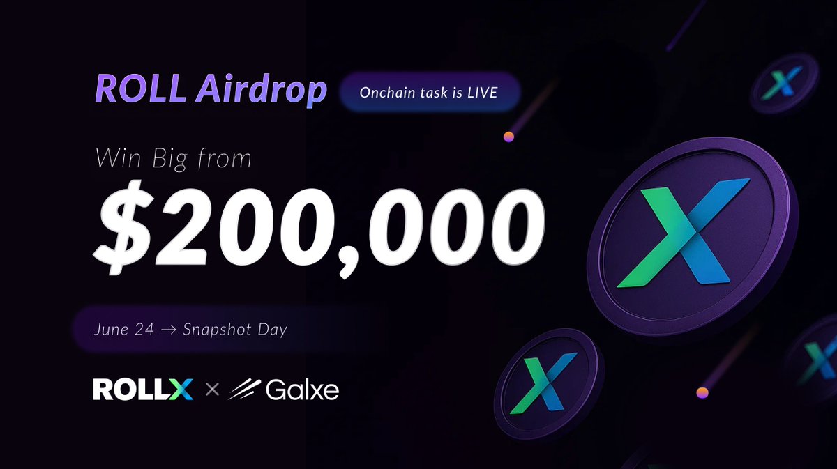 RollDex.io (@rolldex_io) on Twitter photo RollX Genesis Campaign is LIVE β $200K up for grabs!
π Powered by <a href="/Galxe/">Galxe</a> Starboard Onchain
π Start now: app.galxe.com/quest/RollDex/β¦
π― Every trade earns points toward a massive future airdrop
π Limited-edition RollX OG NFT for the top 100 ($1M+ volume required)
π· Snapshot RollX Genesis Campaign is LIVE β $200K up for grabs!
π Powered by <a href="/Galxe/">Galxe</a> Starboard Onchain
π Start now: app.galxe.com/quest/RollDex/β¦
π― Every trade earns points toward a massive future airdrop
π Limited-edition RollX OG NFT for the top 100 ($1M+ volume required)
π· Snapshot
