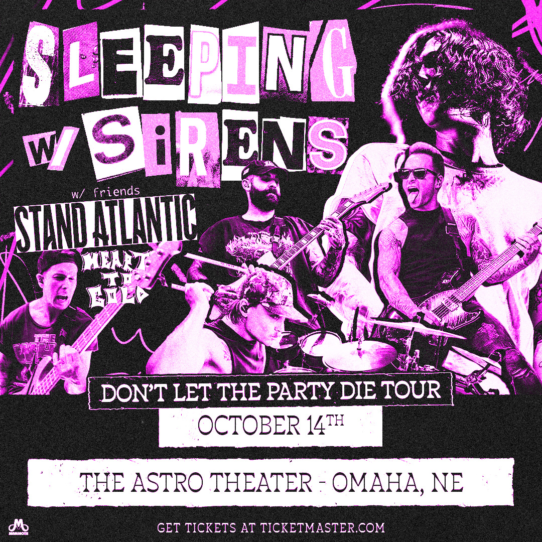 JUST ANNOUNCED! 🔊
Sleeping With Sirens are coming to The Astro Theater on Tuesday, October 14. Tickets go on sale on Ticketmaster.com on Friday, June 27 at 10AM.

Want early access to tickets? Venue presale starts on Wednesday, June 25 at 10AM with code ASTRO.