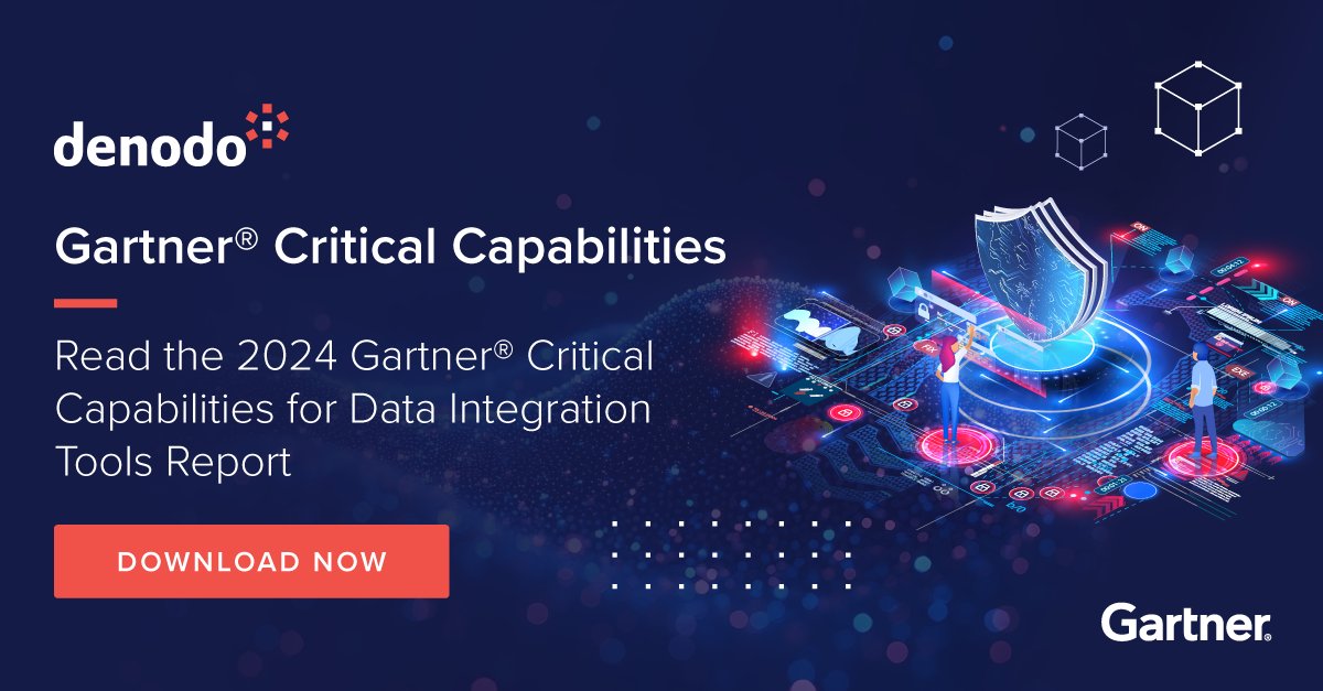 If Enabling Modern Data Architectures or Enabling Less-Technical Data Integration Use Cases are top of your mind, check out the 2024 <a href="/Gartner_inc/">Gartner</a> #CriticalCapabilities Report for #DataIntegration Tools. 

Read a complimentary copy of the report 👉 okt.to/Wvd6V8

<a href="/denodo/">Denodo</a>