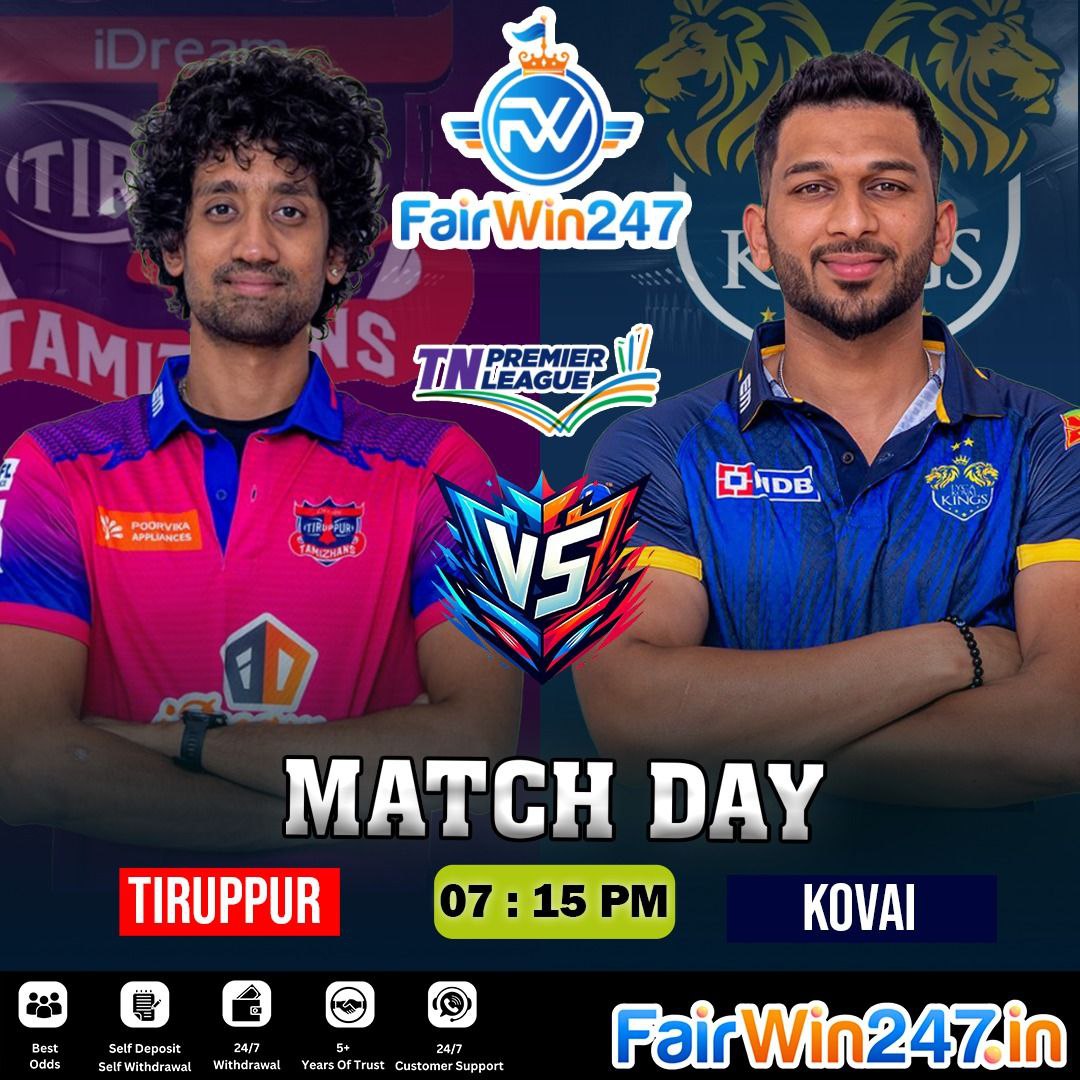 Thebettingedge9's tweet photo. Who will reign supreme tonight? 👑
Can Tiruppur turn the tide or will Kovai continue their dominance?
Play Now 👉🏻 https://t.co/KcX7fxuFfr
▪️Toss
▪️Match Odds
▪️Runline/Fancy
▪️Cash Out
Join Now 👉🏻 https://t.co/KcX7fxuFfr
#TNPL2025 #LKKvsITT #FairWin247 https://t.co/cmPppG5aM2