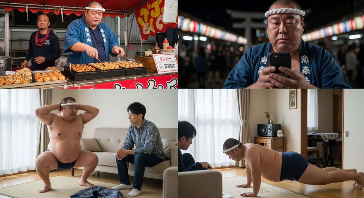 お祭り親父その4

割と満足いく四コマができたので。
左上→右上→左下→右下の順。

お祭り男子はこれで一旦終わりかな。
何かいい感じのシチュが思いついたらまた……

#AIart
#Whisk
#AI男子