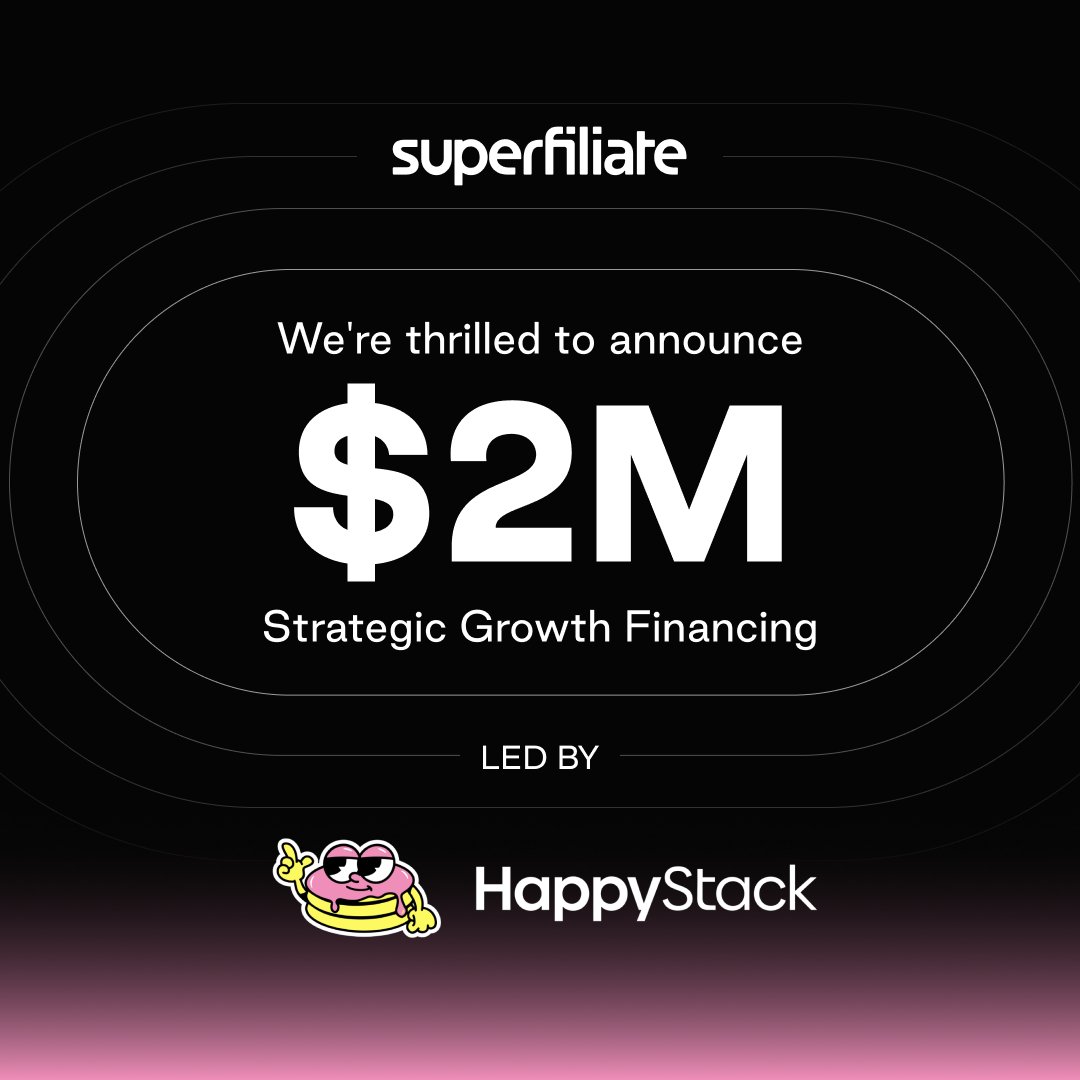 Andy Cloyd (@andycloyd) on Twitter photo I'm stoked to announce <a href="/superfiliate/">superfiliate</a> 's $2M strategic growth round led by <a href="/JackPierse/">Jack Pierse</a> and the great folks over at <a href="/happystackhq/">HappyStack 🥞</a> I'm stoked to announce <a href="/superfiliate/">superfiliate</a> 's $2M strategic growth round led by <a href="/JackPierse/">Jack Pierse</a> and the great folks over at <a href="/happystackhq/">HappyStack 🥞</a>