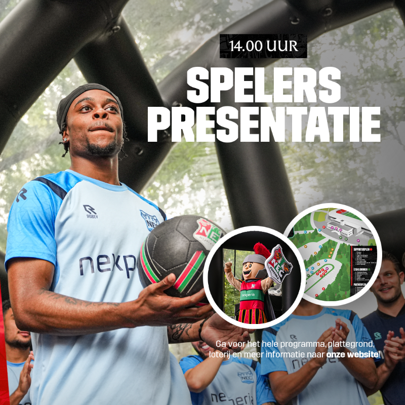 necnijmegen's tweet photo. 𝑫𝒊𝒕 𝒘𝒊𝒍 𝒋𝒆 𝒏𝒊𝒆𝒕 𝒎𝒊𝒔𝒔𝒆𝒏 🫣

N.E.C. FANDAG ➟ Zaterdag 28 juni ❤️💚🖤