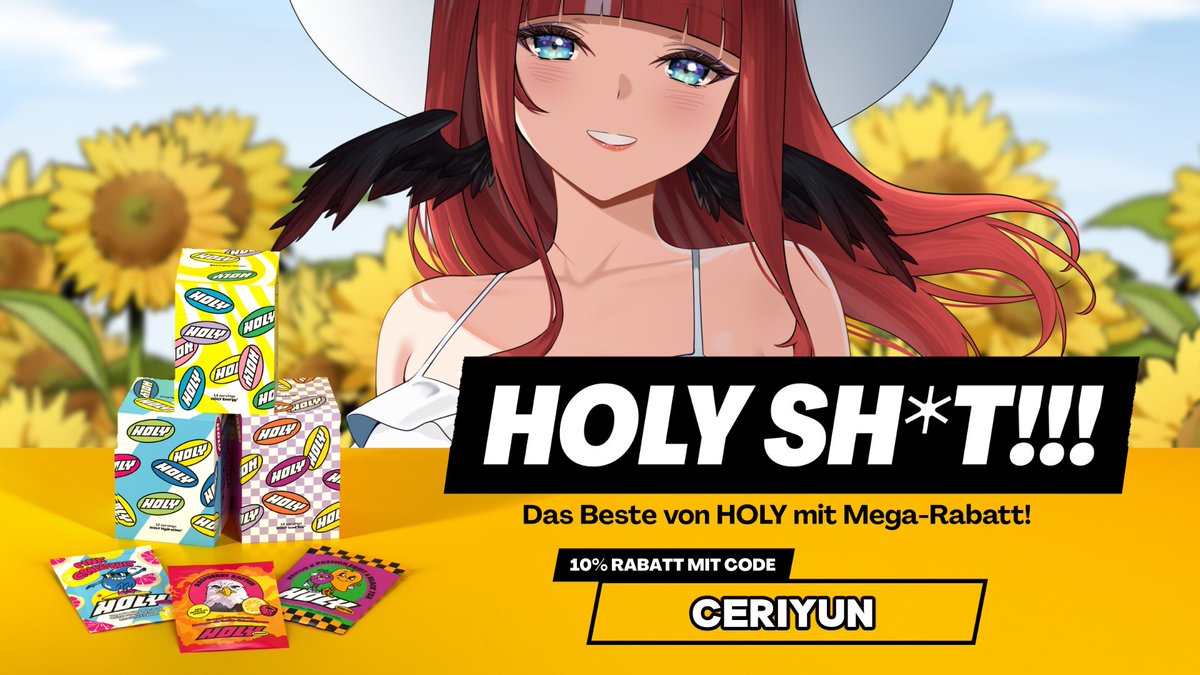 CeriYun ⛩️🪶 - Cozy Arc | Vtuber (@ceriyun_) on Twitter photo Guys it's official! I am a HOLY Partner! 🙏
I tried their drinks at Dokomi and I LOVED it!
I will be trying more during the next couple of streams to see which flavors are the best!
Join me on stream or check the links below 
Get 10% 𝗢𝗙𝗙 with the Code: 𝗖𝗘𝗥𝗜𝗬𝗨𝗡 Guys it's official! I am a HOLY Partner! 🙏
I tried their drinks at Dokomi and I LOVED it!
I will be trying more during the next couple of streams to see which flavors are the best!
Join me on stream or check the links below 
Get 10% 𝗢𝗙𝗙 with the Code: 𝗖𝗘𝗥𝗜𝗬𝗨𝗡