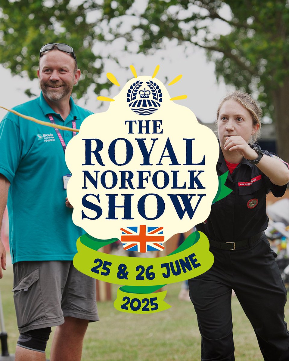 BroadsNP's tweet image. The Broads Village is back at the Royal Norfolk Show for 2025 this Wednesday and Thursday!
Find us in our usual spot next to the countryside arena for loads of fun, family-friendly activities allowing you to connect with the amazing landscapes of the Broads.
See you there 🤝