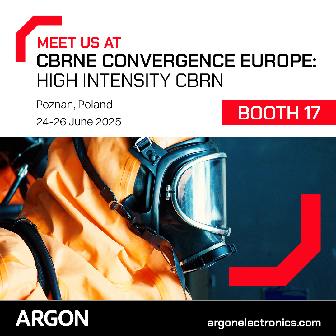 🙌Meet us at CBRNe Convergence Europe

📆 24 - 26 June 
🌎  Poland
📍 Booth 17

#CBRNeConvergenceEurope #CBRNeWorldmagazine #CBRNe #ArgonElectronics #Megmar